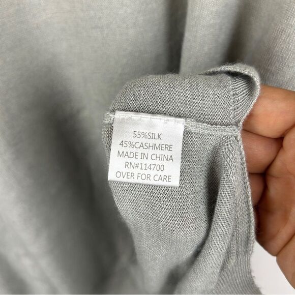 Chan Luu dip dye silk cashmere blend knit sweater size L - Picture 5 of 6